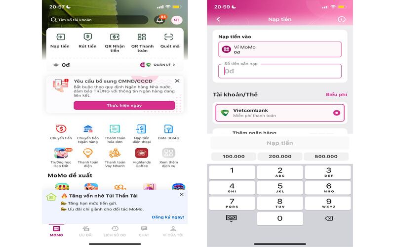 Hướng dẫn chuyển tiền từ momo qua ngân hàng mà không mất phí