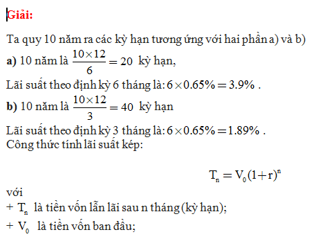 Cách tính lãi suất ngân hàng dành cho học sinh lớp 5