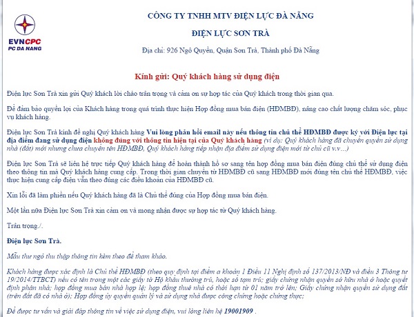 Hỗ trợ khách hàng hàng xác thực chủ thể thích hợp đồng giao thương điện qua email